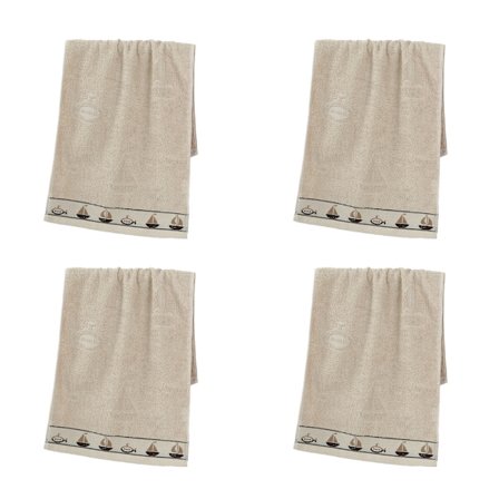 Håndkle 4 stk. rene bomullshåndklær for hjemmebruk, tykke og absorberende, rene bomulls ansiktsvaskhåndklær for voksne, hjemmebruk