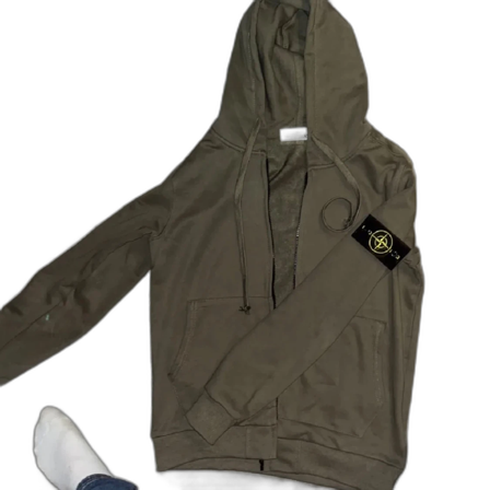 Olivgrön hoodie från Stone Island
