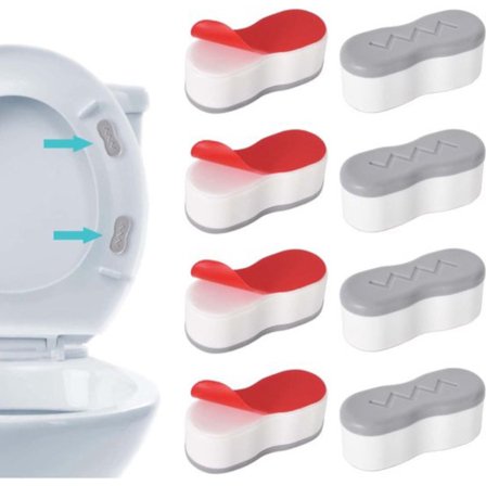 8 kappaletta WC-istuimen puskurit WC-istuimen puskurityynyt tynnyrikannen tiiviste vahva liima työnnettävä puskurivälike melunvaimennustyyny hotelliin