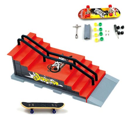 Gripbräda Ramp Set Mini Fingers Skateboards, Gripbräda Half Pipe Ramp För Gripbrädor Träningsrekvisita Interactive Freestyle Skate GameF