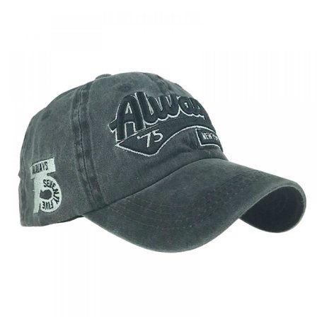 Baseball keps tvättad full keps fransad solhatt herr- och dammodell Black