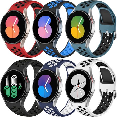 PACK No Gap Armband Endast Kompatibla med Galaxy Watch 7/6/5/4 Armband 40mm 44m/Watch 6 Classic 43mm 47mm/Galaxy Watch 5 Pro 45mm/4 Classic 42mm