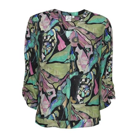 2-Biz Blouses , Groen , Dames , Maat: L