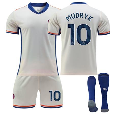 Chelsea Kotipelipaita Lapsille 2024-2025 - Vieraspelipaikka Mudryk Nro 10 - Sukat 28 No. 10 - Socks 28