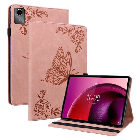 Læderetui Lenovo Tab M11 Sommerfugle Rosa
