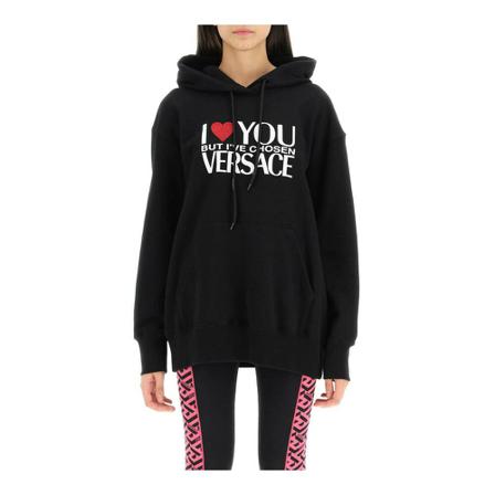 Versace, Hoodies Zwart, Dames, Maat:S,print