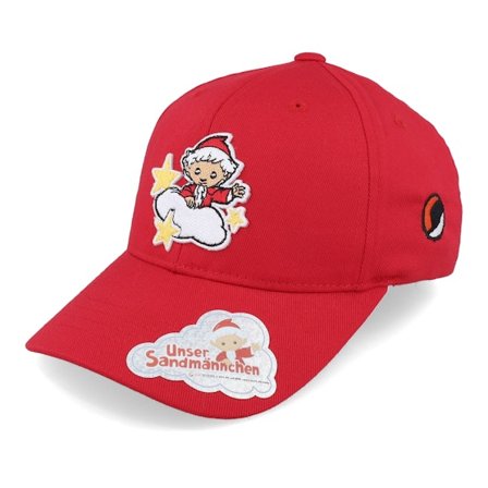 Unser Sandmännchen - Rouge flexfit Casquette - Kids Sandmännchen Cloud & Stars Red Flexfit @ Hatstore