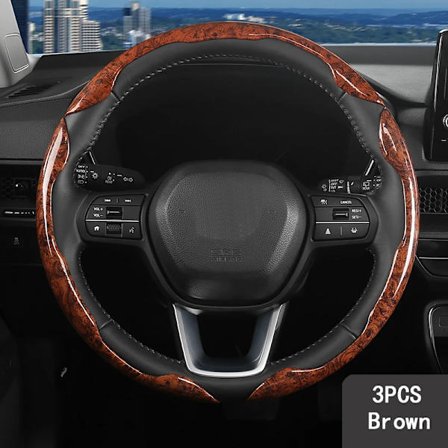 Universal bil trä rattkåpa d-formad rund ratt skyddskåpa halkfri bil interiörtillbehör