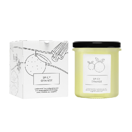 Hagi Spicy Orange Soy Candle Ljus & ljusstakar Unisex Vit 230 g