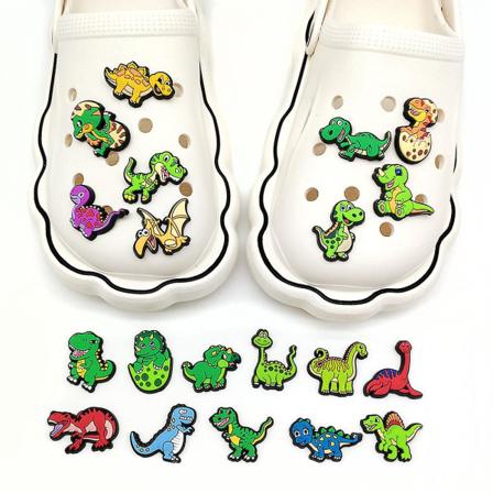 20 stk Dinosaurie-tema Crocs Skoberlocker for DIY Clog Sandaler Dekorasjon Sko Tilbehør Sett Gaver