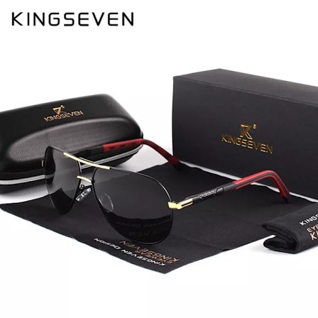 KINGSEVEN Herre Solbriller i Aluminium Magnesium, Polariserede UV400 Solbriller oculos Herrebriller Solbriller til Mænd N725