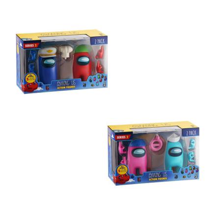 Among Us Action Figurer 2-pack S2 Blue & Red Multicolor Blue & Red