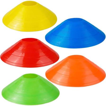 15 stk. keglemarkeringsskiver, multifunktionelle træningsplads forhindringsmarkering kegler til fodbold, rulleskøjteløb, træningssport rekreation