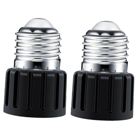 2x E26 -kanta-adapteri, lampun kanta, korkean lämpötilan kestävä, yleiskäyttöinen käytännöllinen helppo asentaa lampun kanta-adapteri