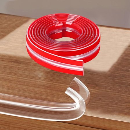 6-meters baby sikkerhet transparent hjørnebeskytter - myk silikon barnehjørnebeskytter - transparent hjørnebeskytter, sterkt lim.