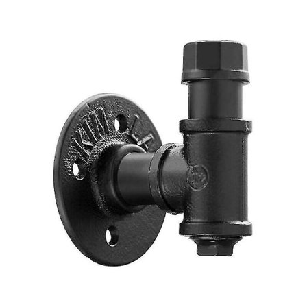 Retro Industrial Hex Hook 3kpl Keittiö- ja Kylpyhuonehylly Seinäkoukkukombinatio (musta 1kpl)