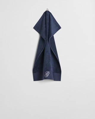 GANT - Brodert håndkle 30x50cm marine