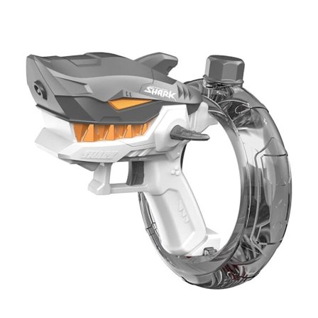 Elektrisk vandpistol fra Shark, automatiske vandsprøjtepistoler legetøj, vandkamp legetøj til sommer svømmepølfest strandfest, grå