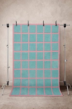 Jotex - Laagpolig Vloerkleed 170x240 Cm Turkoois/roze Turkoois/roze - RAVELLO - Koop Laag- en hoogpolige & geknoopte vloerkleden bij Jotex