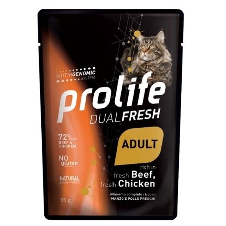 Prolife Dual Fresh Manzo E Pollo Freschi Cibo Umido Per Gatti
