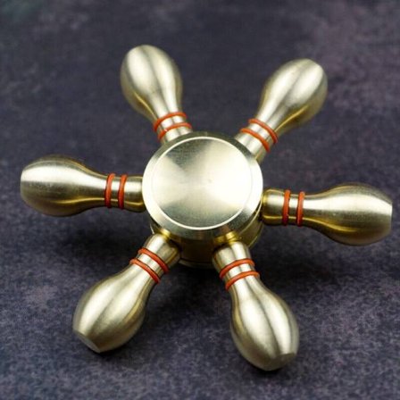 EDC Brass Fingertip Top Left Wheel Metal Finger Top Adult Decompression Toys