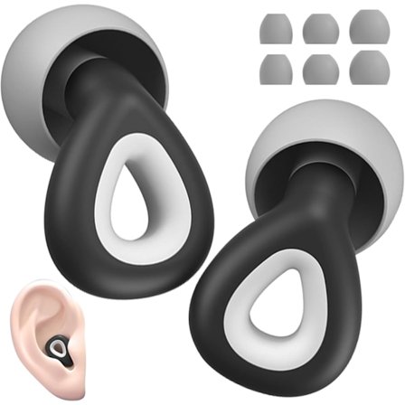 Støyreduserende ørepropper for soving, Hi-Fi konsertørepropper, gjenbrukbar myk silikonbeskyttelse for søvn, snorking, konsert