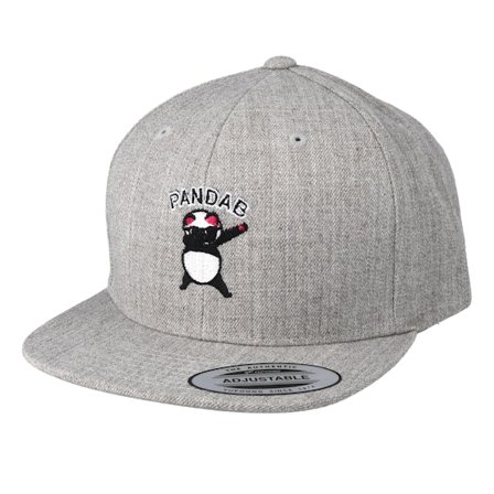 Kiddo Cap - Grey Czapka Z Daszkiem - Kids Pandab Heather Grey Snapback @ Hatstore