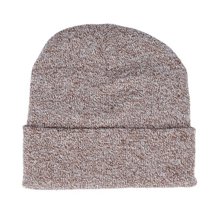 Beechfield - Beige cuff Beanie - Heather Oatmeal Cuff Blank Beanie @ Hatstore