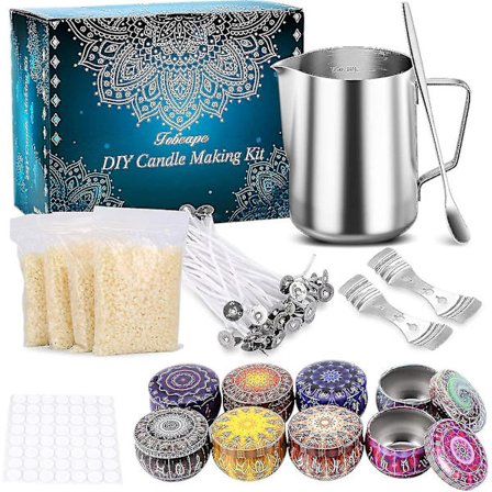 Ljustillverkningssats, gör-det-själv-ljustillverkningsverktyg med ljusburkar, ljustillverkningskanna