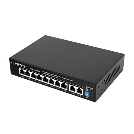 Esperanza 8 Poe + 2 upplänksportar Ethernet-switch 10/100/1000 Matrix