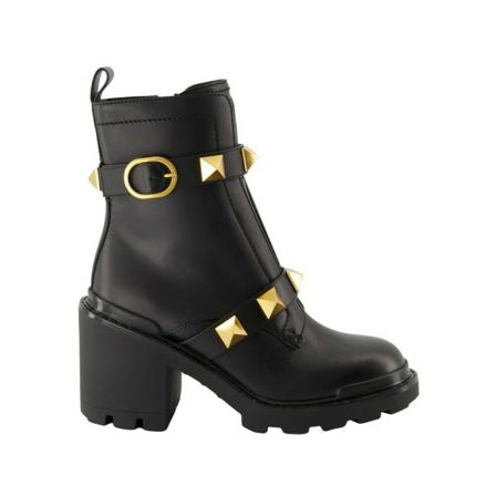Valentino Garavani Heeled Laarzen , Zwart , Dames , Maat: 36 EU Enkellaarsjes