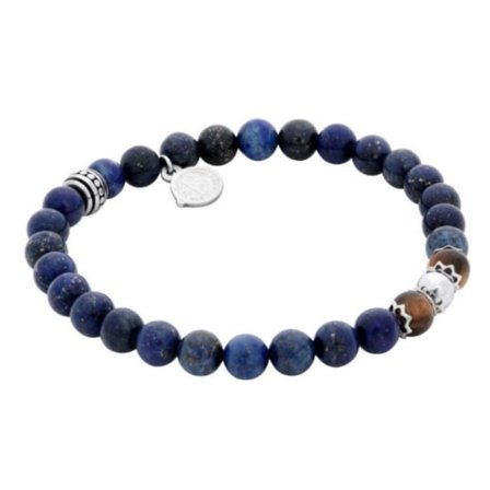 by BILLGREN Benno Beaded Bracelet Blue Accessoarer Herr Blå 19 cm