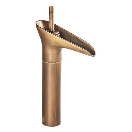 Klassisk antikk messing servantkran, servantbatteri, enkel kald T