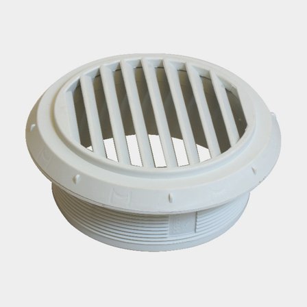 Wylot Webasto, 90 mm, otwarty- 45° i obrotowy, plastik, biały - Jachtowa