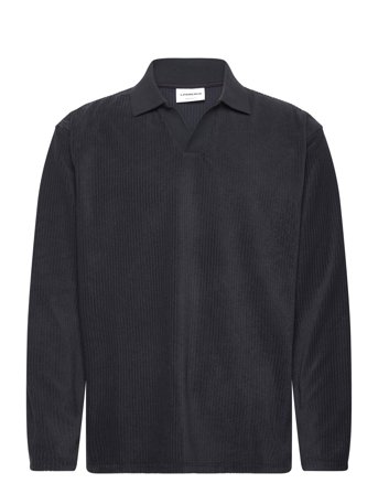 Lindbergh | V-Neck Jacquard Polo L/S | L