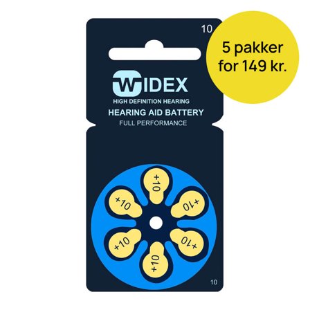 Widex 10 batteri
