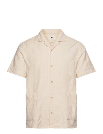 Anerkjendt Akleon Check Pattern Ss Shirt - Cream - M