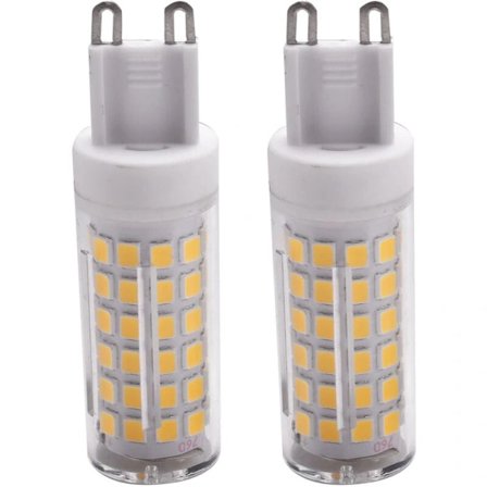 10W G9 100W LED Keramiske Majspærer, Ingen Flimmer, Bred Strålevinkel, 2 stk. Naturhvid