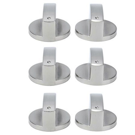 6 st 8 mm Vridknapp Zinklegering Kontrollknapp Ersättning för Spis Gasspis Mikrovågsugn45