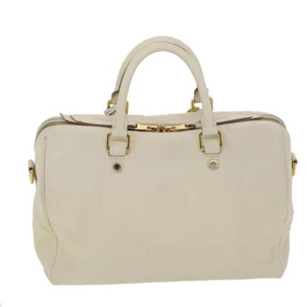 Louis Vuitton Vintage Pre-owned Leather handbags Hvid, Dame Vintage Tasker, Størrelse: ONE Size
