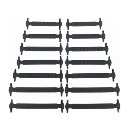 Bindefri elastiske snørebånd Black