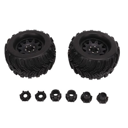 2 stk. 1 8 Skala RC Off Road Dæk og Fælge til 1 8 Fjernbetjeningsbil Opgraderingsdele
