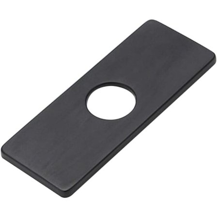 Køkkenvask hulplade til badeværelsesarmatur, børstet nikkel armatur roset (sort)