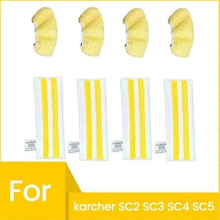 8 stk. dampmoppeputer for Karcher SC2 SC3 SC4 SC5 damprenser mikrofiber moppeklut sett erstatning P