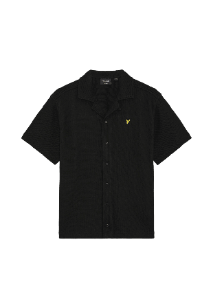 Lyle & Scott SS Waffle Shirt Skjortor blusar Herr Svart 164/170