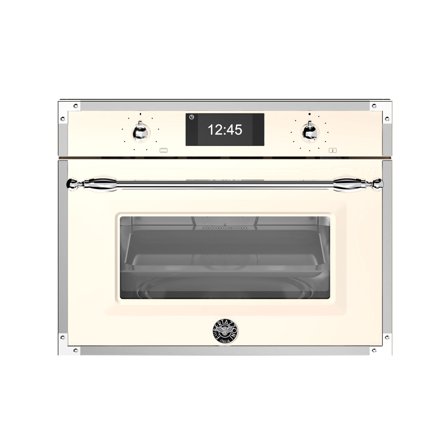 Bertazzoni FHER4077MTAX3 Heritage kombiugn med mikrovågsfunktion, elfenbensvit/krom | Vitvaror > Ugnar > Kombiugn | Bagaren och Kocken