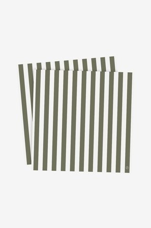 Jotex - Stripete Grön/vit - Serviett - Kjøp Dekor hos Jotex