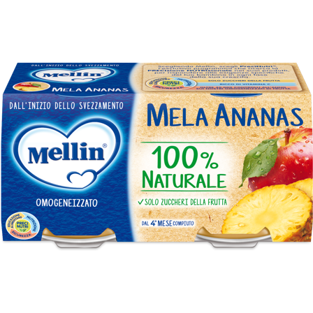 Mellin Omogeneizzato Mela/Ananas 2x100g