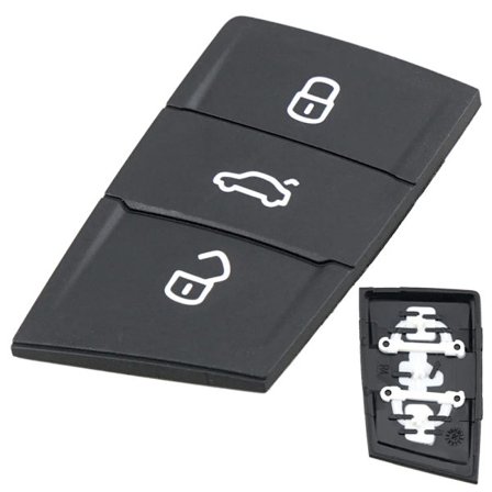 3 Knapper Erstatning Gummi Flip Smart Fjernkontroll Bilnøkkel Pad Fob Passer for Golf7 4 5 Mk4 6 Passer for Skoda Octavia Seat Leon Ibiza