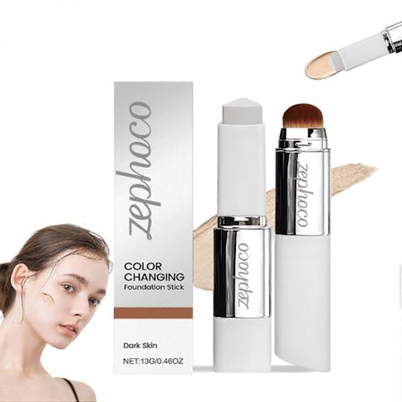 Blanc Cover Cream Stick, Farveskiftende Lysnende Makeup Base, Fugtgivende Concealer Julegaver Hvid Foundation for Fejlfri Look (Natural)